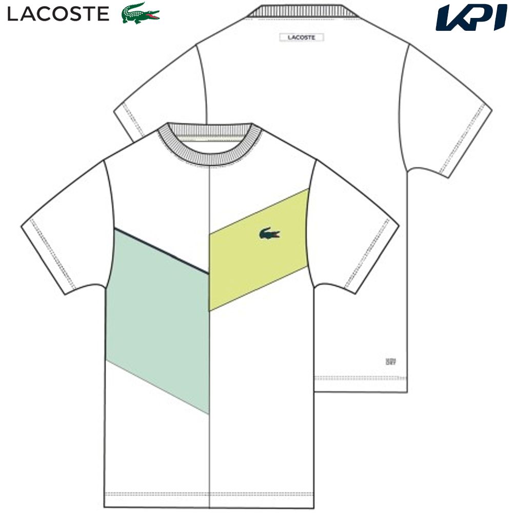 ラコステ LACOSTE テニスウェア メンズ ウルトラドライ鹿の子地アシンメトリーTシャツ TH1797-99-IZL 2023FW 『即日出荷』