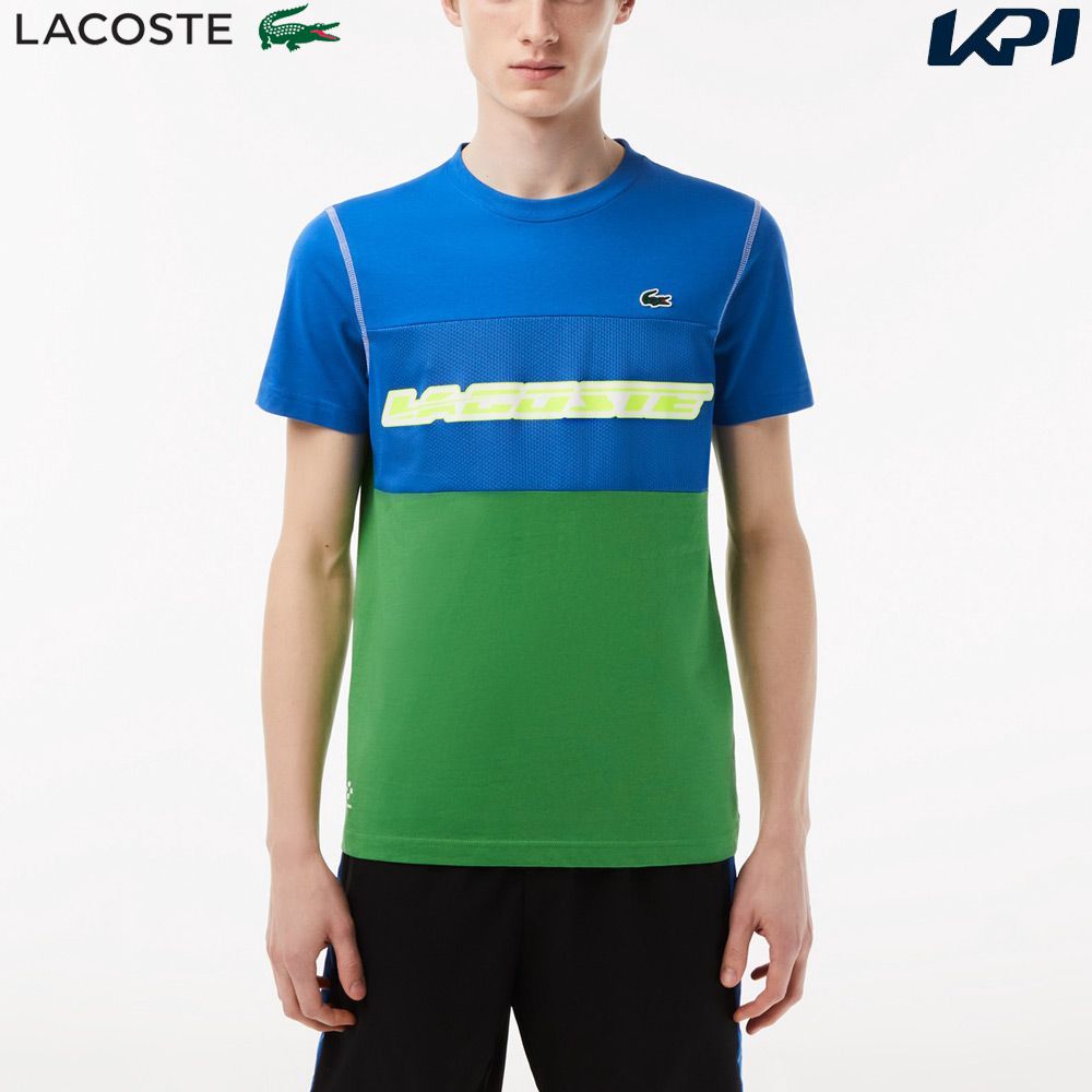 ラコステ LACOSTE テニスウェア メンズ 『ダニール・メドベージェフ』ウルトラドライカラーブロックTシャツ TH5197-10-BUC 2023SS 『即日出荷』