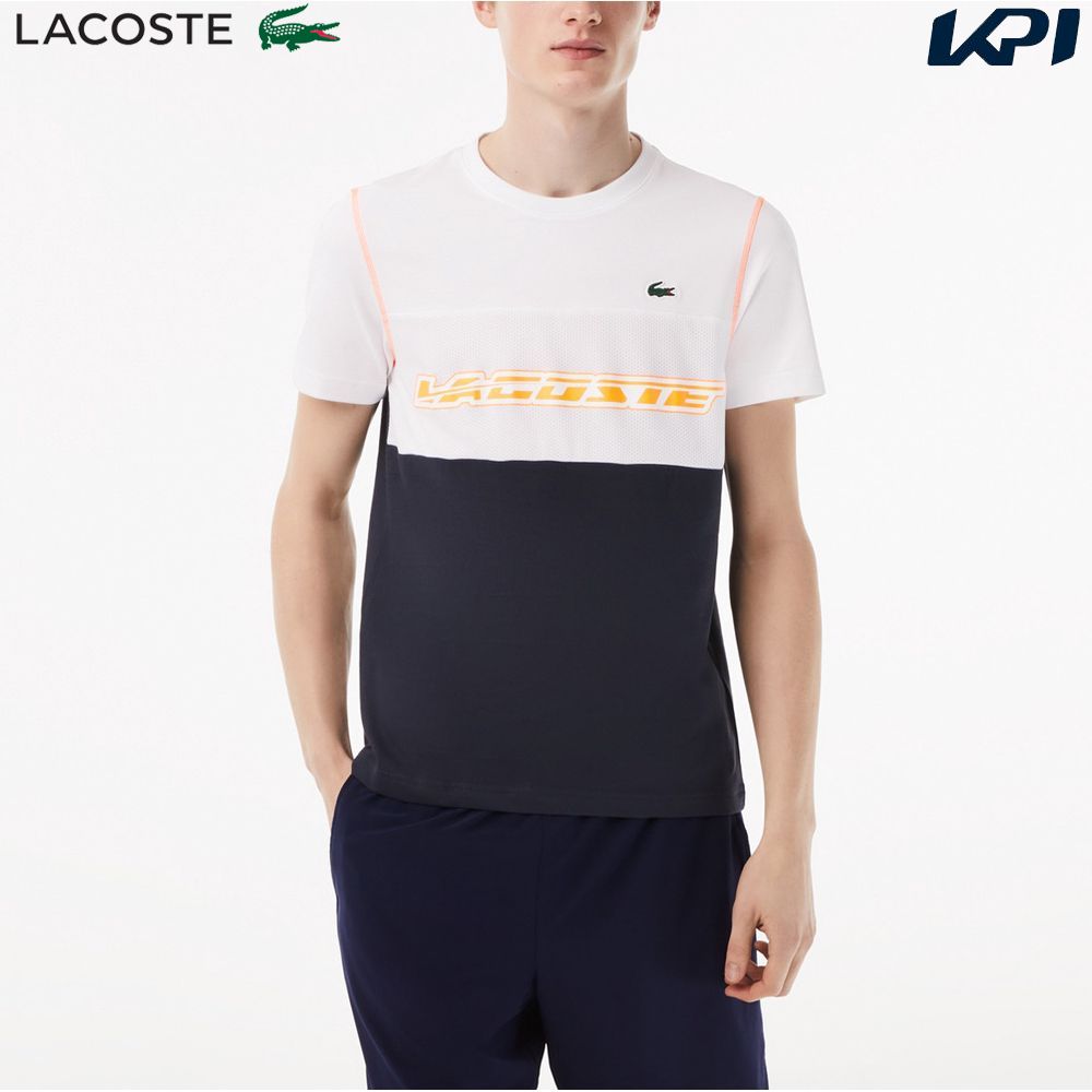 ラコステ LACOSTE テニスウェア メンズ 『ダニール・メドベージェフ』ウルトラドライカラーブロックTシャツ TH5197-10-WYI 2023SS 『即日出荷』