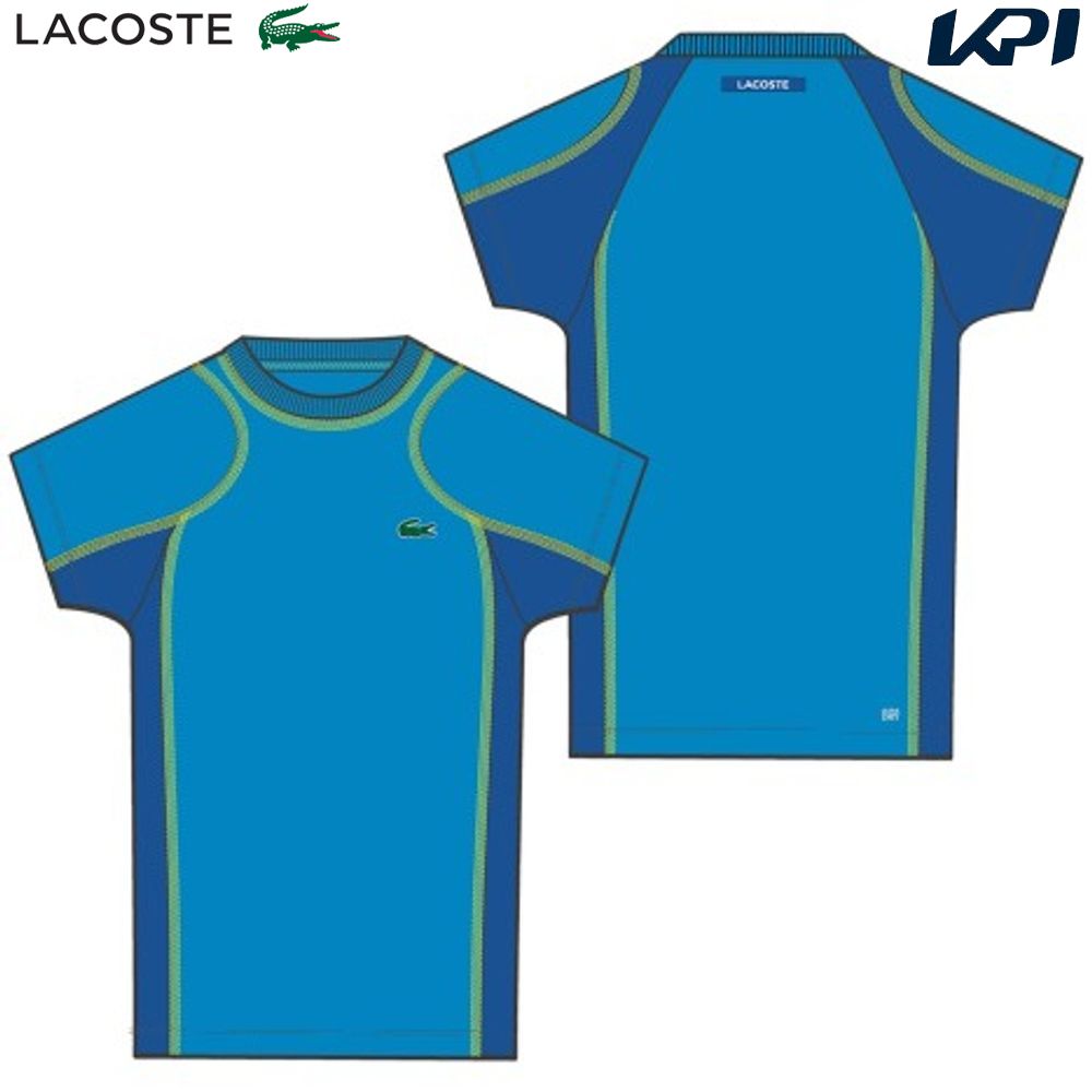 ラコステ LACOSTE テニスウェア メンズ テクニカルカッティング鹿の子地テニスTシャツ TH5...