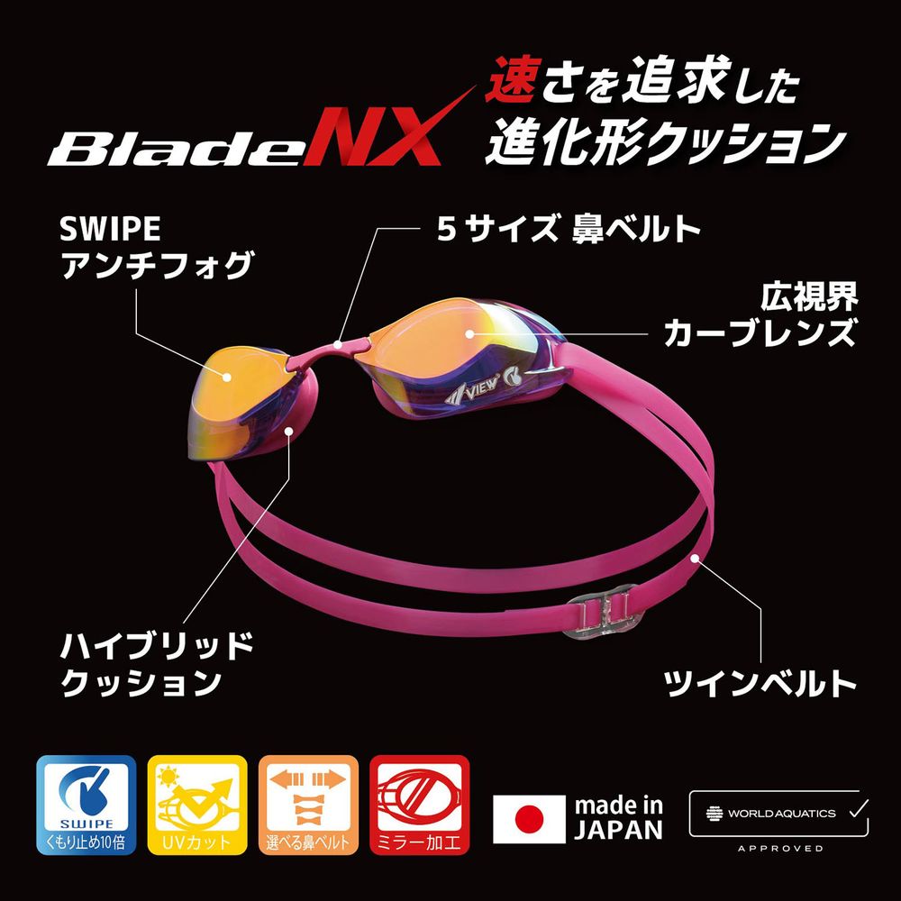 ひぽですスイミングゴーグル２点とスピード競泳水着 V250 Blade NX