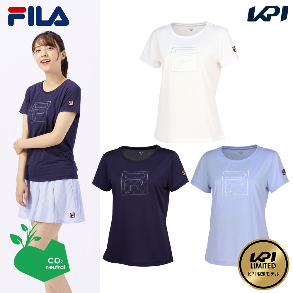 「別注数量限定」「SDGsプロジェクト」フィラ FILA テニスウェア レディース アップリケTシャツ KPI限定コラボモデル VL2674 2023SS『即日出荷』｜kpi