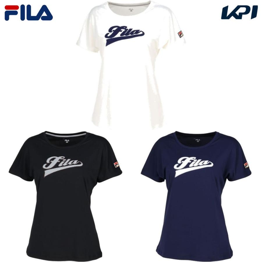 フィラ FILA テニスウェア レディース アップリケTシャツ VL2742 2023FW 10月上旬発売予定※予約