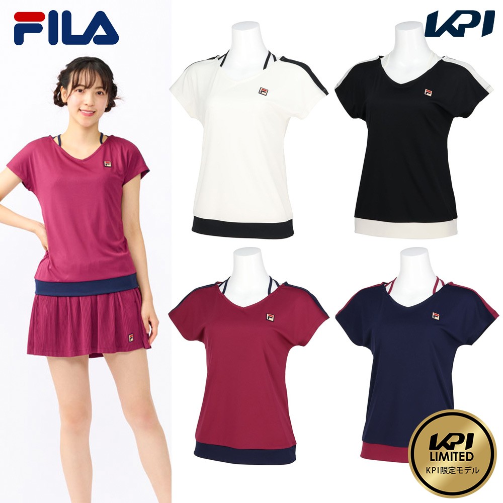 「別注数量限定」フィラ FILA テニスウェア レディース ゲームシャツ KPI限定コラボモデル VL2758 2023FW『即日出荷』｜kpi