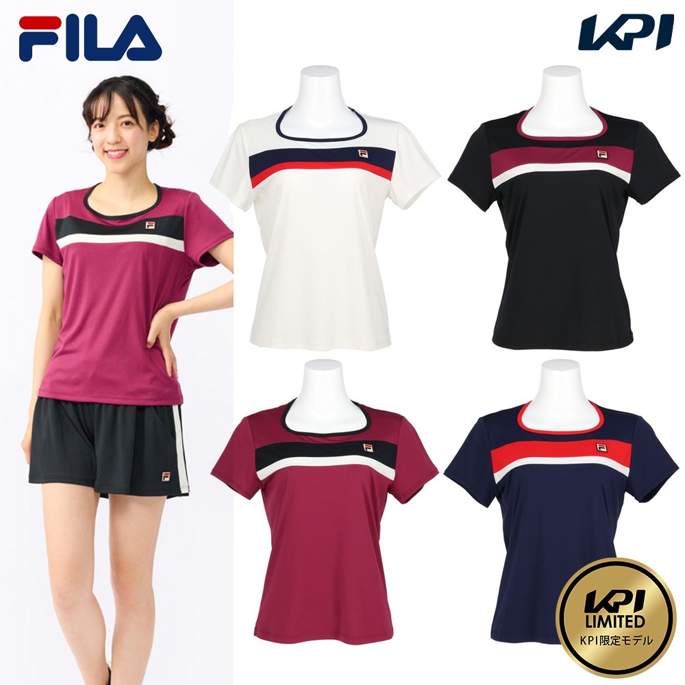 「別注数量限定」フィラ FILA テニスウェア レディース ゲームシャツ KPI限定コラボモデル VL2759 2023FW『即日出荷』