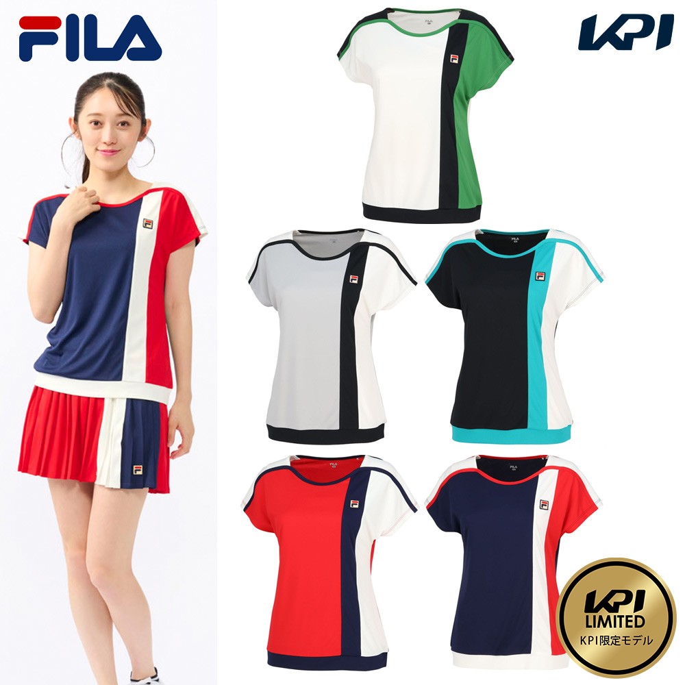 「別注数量限定」フィラ FILA テニスウェア レディース ゲームシャツKPI限定コラボモデル VL2760 2023FW『即日出荷』｜kpi