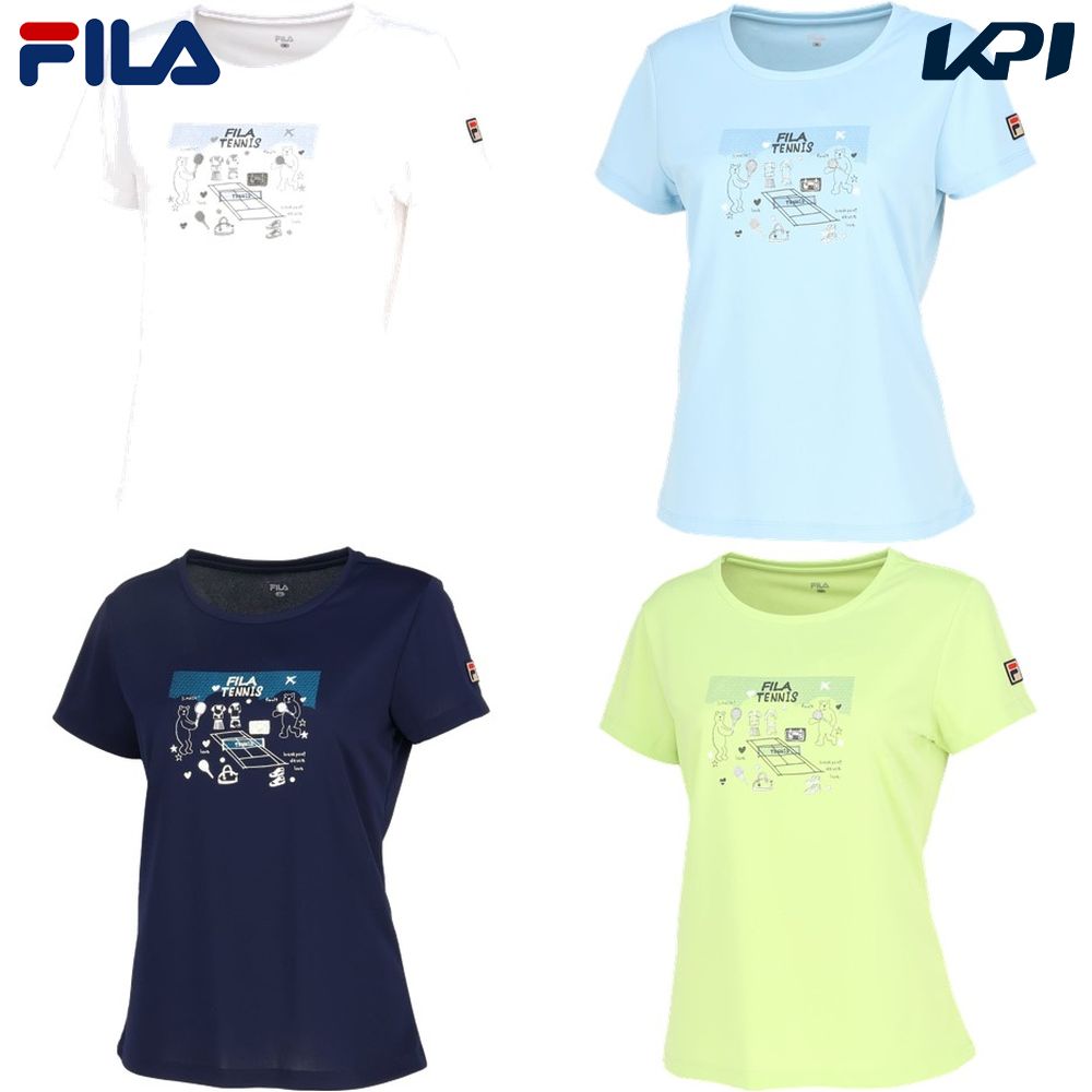 フィラ FILA テニスウェア レディース   グラフィックTシャツ VL2818 2024SS｜kpi