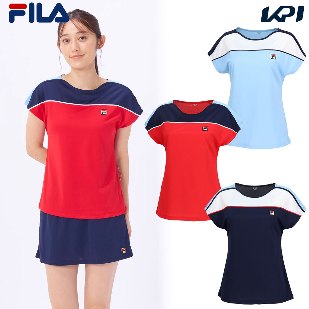 フィラ FILA テニスウェア レディース   ゲームシャツ VL2859 2024SS｜kpi