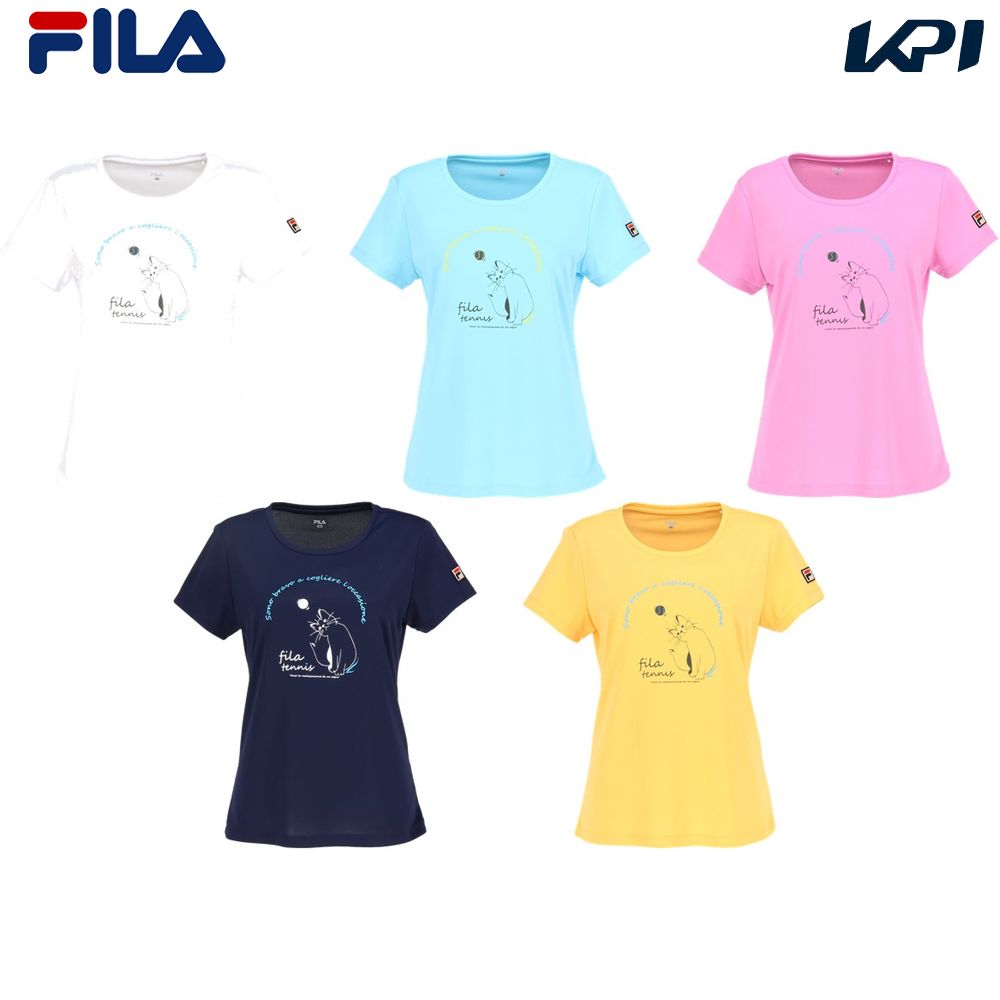 フィラ FILA テニスウェア レディース   グラフィックTシャツ VL2870 2024SS｜kpi