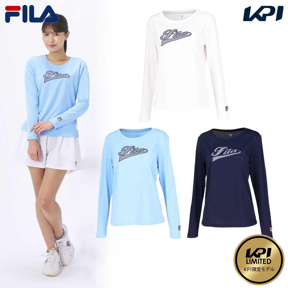 『即日出荷』フィラ FILA テニスウェア レディース   アップリケロングスリーブTシャツ KPI限定モデル VL2891 2024SS