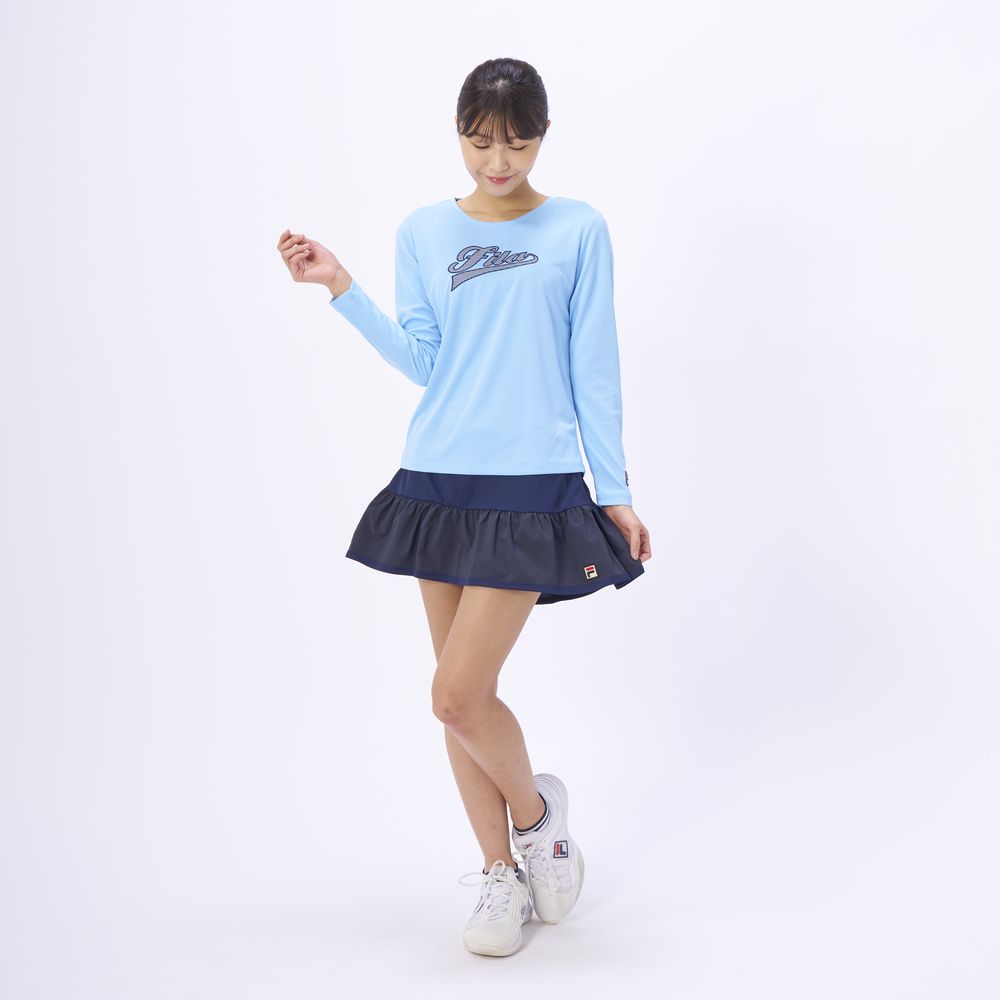 フィラ FILA テニスウェア レディース アップリケロングスリーブTシャツ KPI限定コラボモデル VL2891 2024SS 『即日出荷』