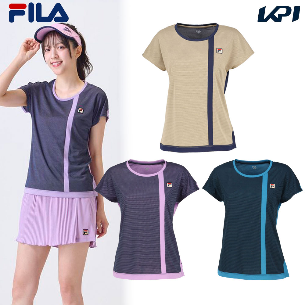 フィラ FILA テニスウェア レディース   ゲームシャツ VL2920 2024FW