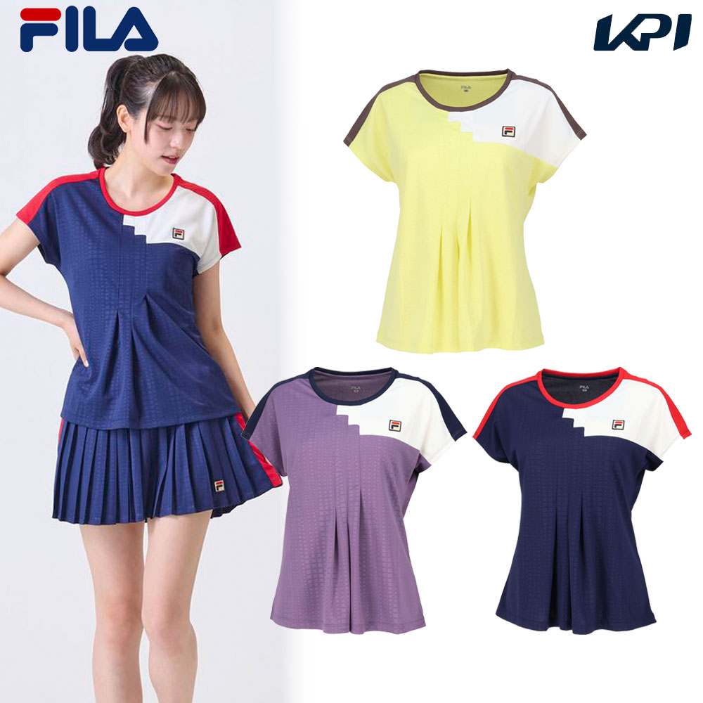 フィラ FILA テニスウェア レディース   ゲームシャツ VL2932 2024FW