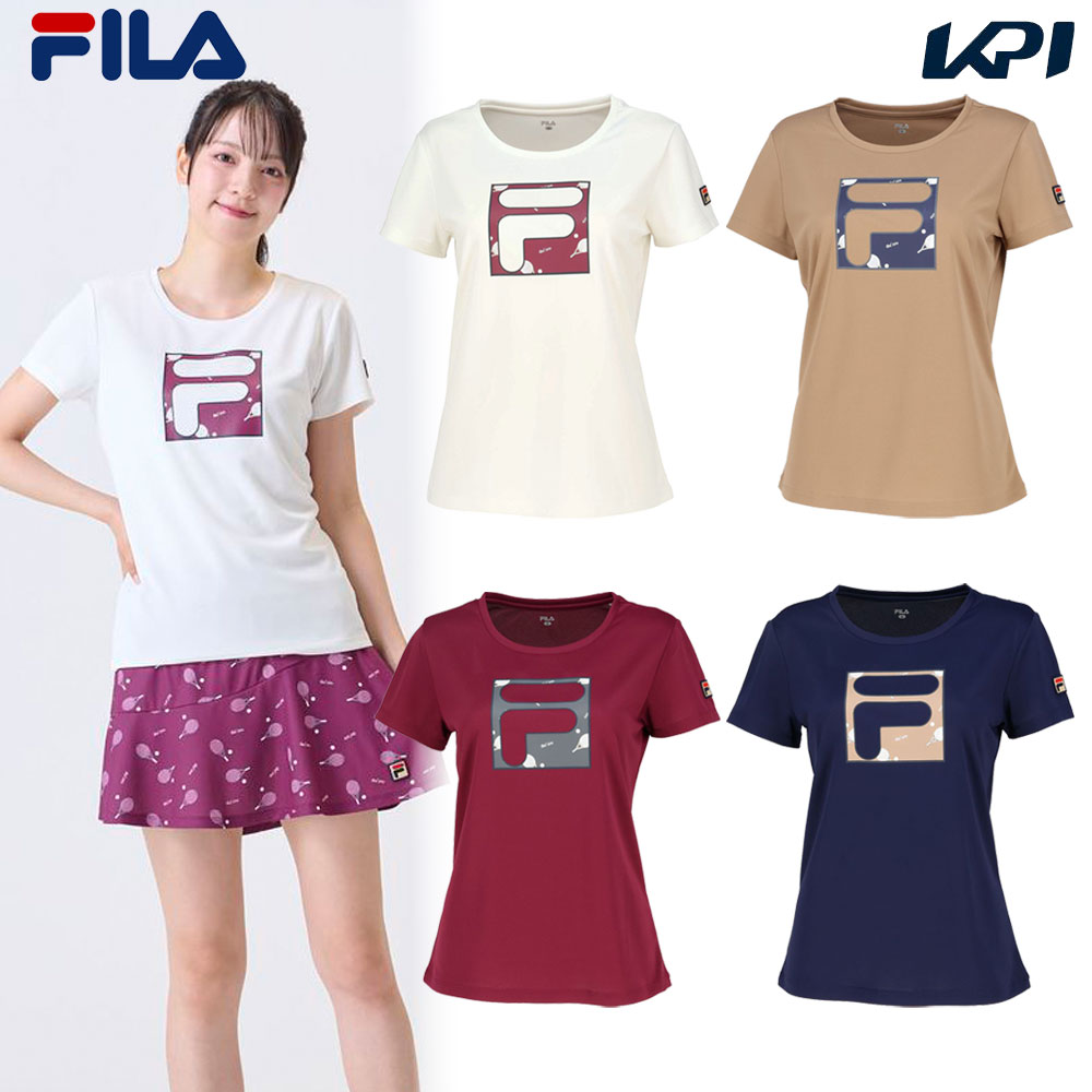 フィラ FILA テニスウェア レディース グラフィックTシャツ VL2941 2024FW