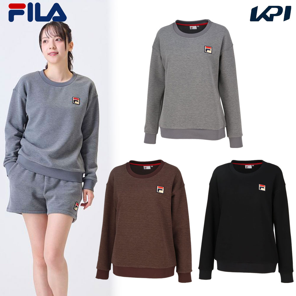 フィラ FILA テニスウェア レディース   クルーネックトレーナー VL2956 2024FW 9月上旬発売予定※予約