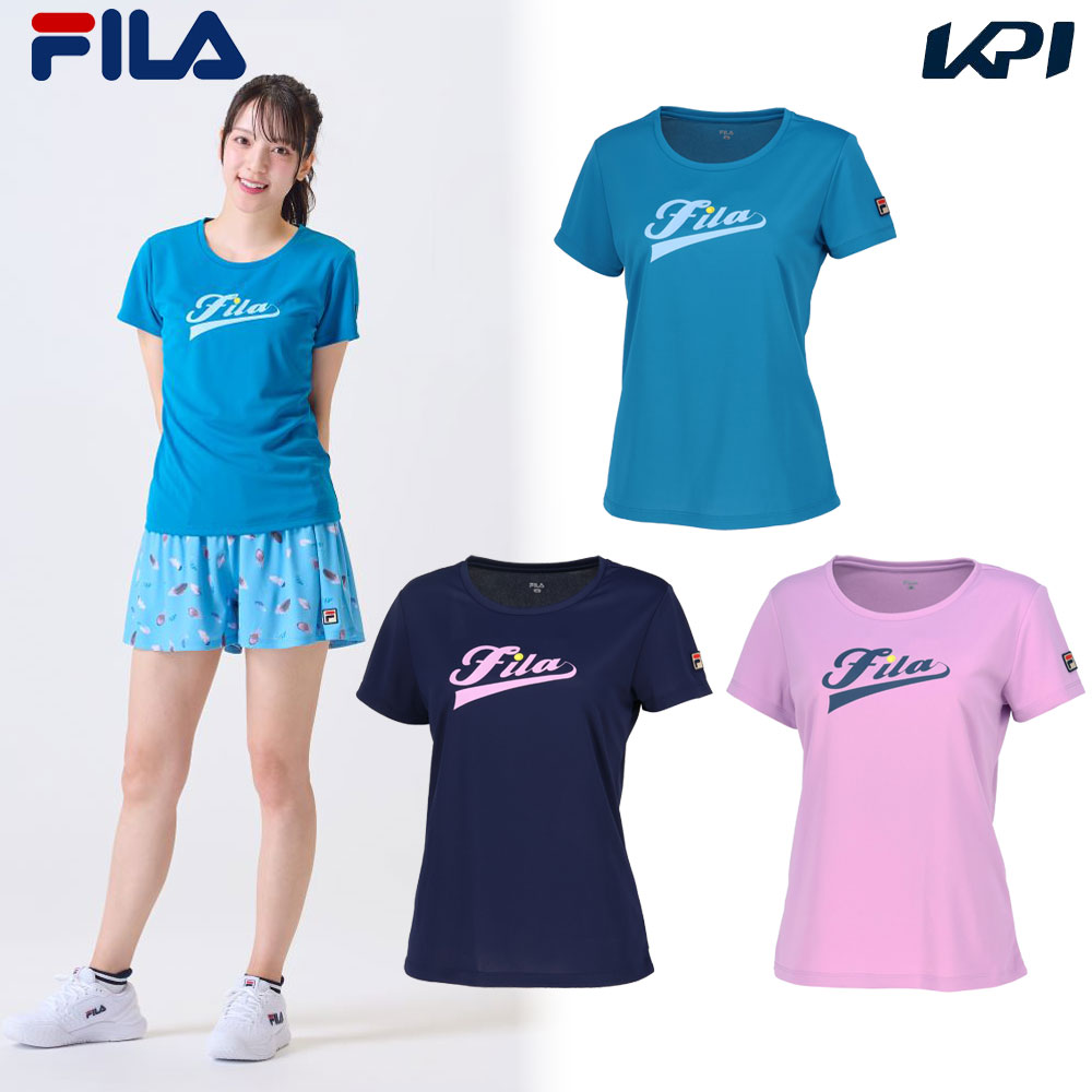 フィラ FILA テニスウェア レディース グラフィックTシャツ VL2991 2024FW