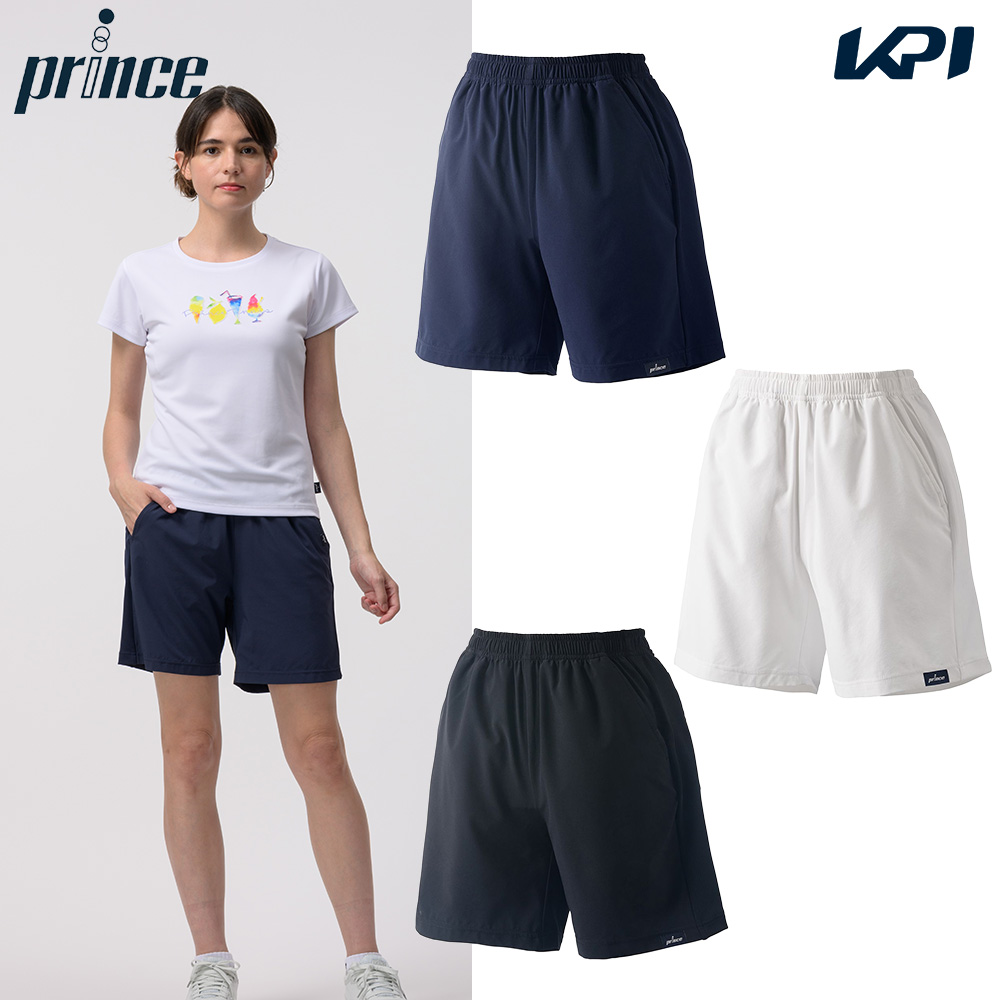 プリンス Prince テニスウェア レディース   ハイブリッドハーフパンツ WA6335 2026FW