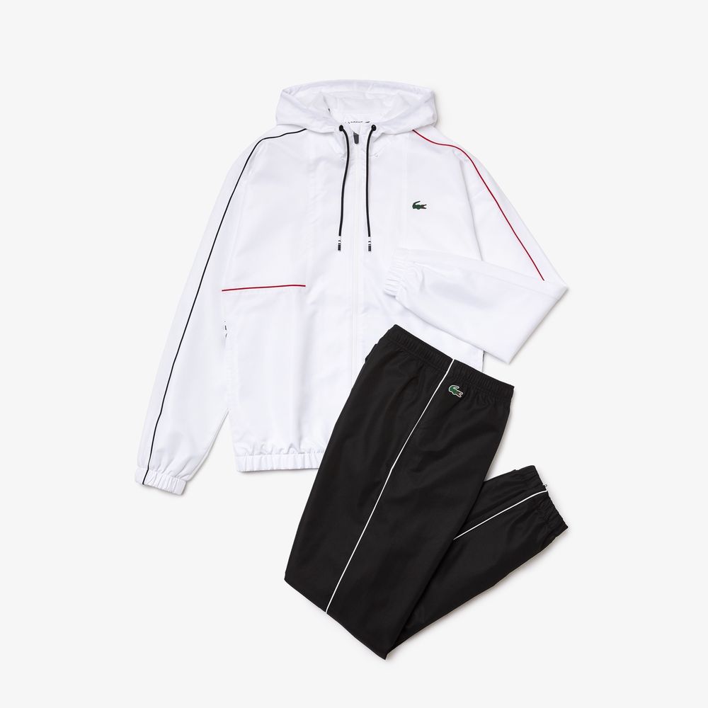 ラコステ LACOSTE テニスウェア メンズ ダイヤリップストップセットアップトラックスーツ WH0879L-GHU 2022SS 『即日出荷』