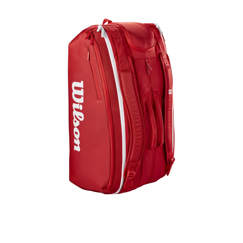 Wilson TOUR テニスラケットバッグ 大容量 THERMOGUARD 赤 美品 Wilson（ウイルソン） テニスバッグ・ケース SUPER TOUR RED 15PK