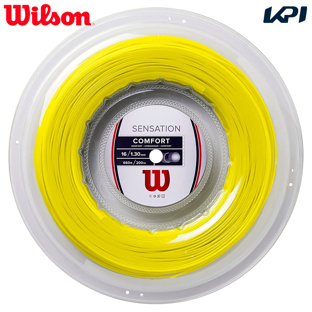 ウイルソン Wilson テニスガット・ストリング  SENSATION 16 センセーション 16 イエロー YELLOW 16G 200mロール WR830900116 『即日出荷』