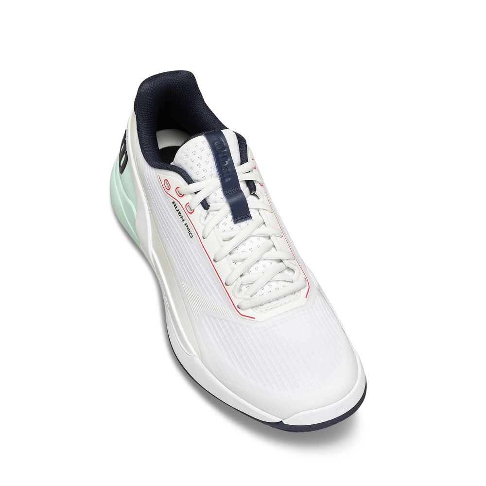 Wilson（ウイルソン） テニスシューズ メンズ RUSH PRO 5 Wh/Bay/Fiery