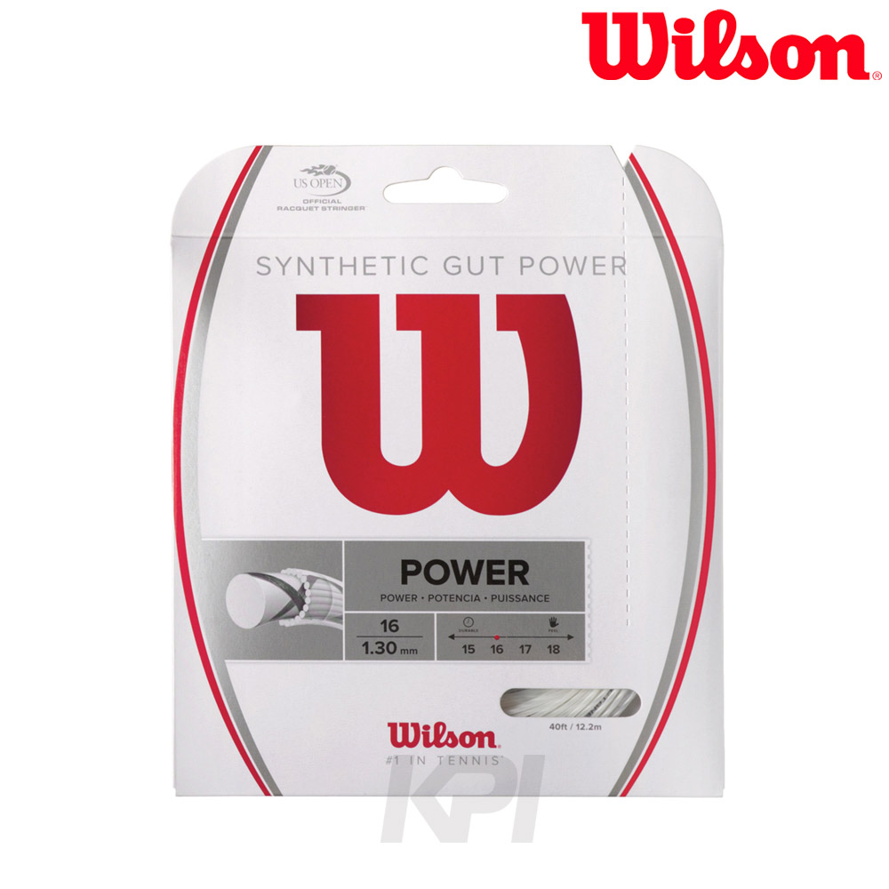 Wilson ウイルソン 「SYNTHETIC GUT POWER 16 シンセティック・ガット・パワー16 WRZ945100」硬式テニスストリング  ガット 『即日出荷』