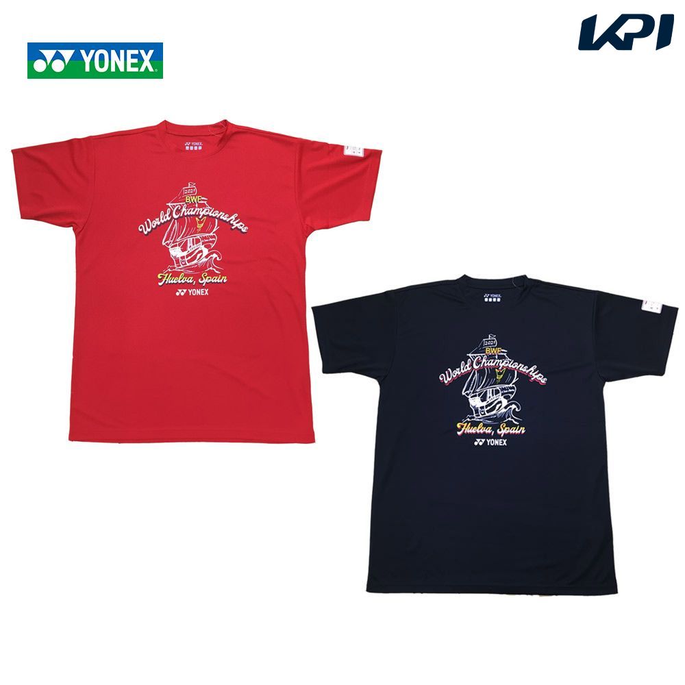 「ポスト投函便で送料無料」ヨネックス YONEX バドミントンウェア ユニセックス ユニドライTシャツ 2021年ウエルバ世界選手権 記念Tシャツ YOB21160 2021FW｜kpi