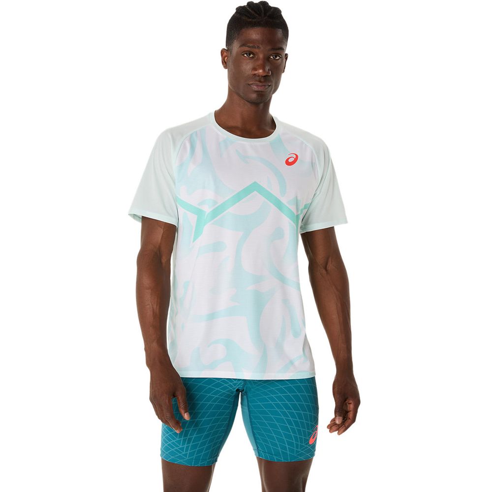 アシックス asics 陸上ウェア メンズ   クールグラフィック半袖シャツ 2091A740-411 2025SS