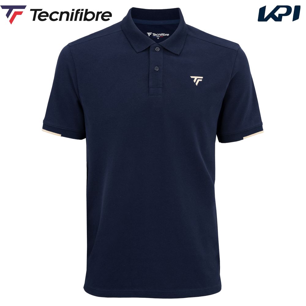 テクニファイバー Tecnifibre テニスウェア メンズ Tecnifibre Textile  POLO PIQUE COL RIB MARINE ポロシャツ 23POLOMA 2026FW