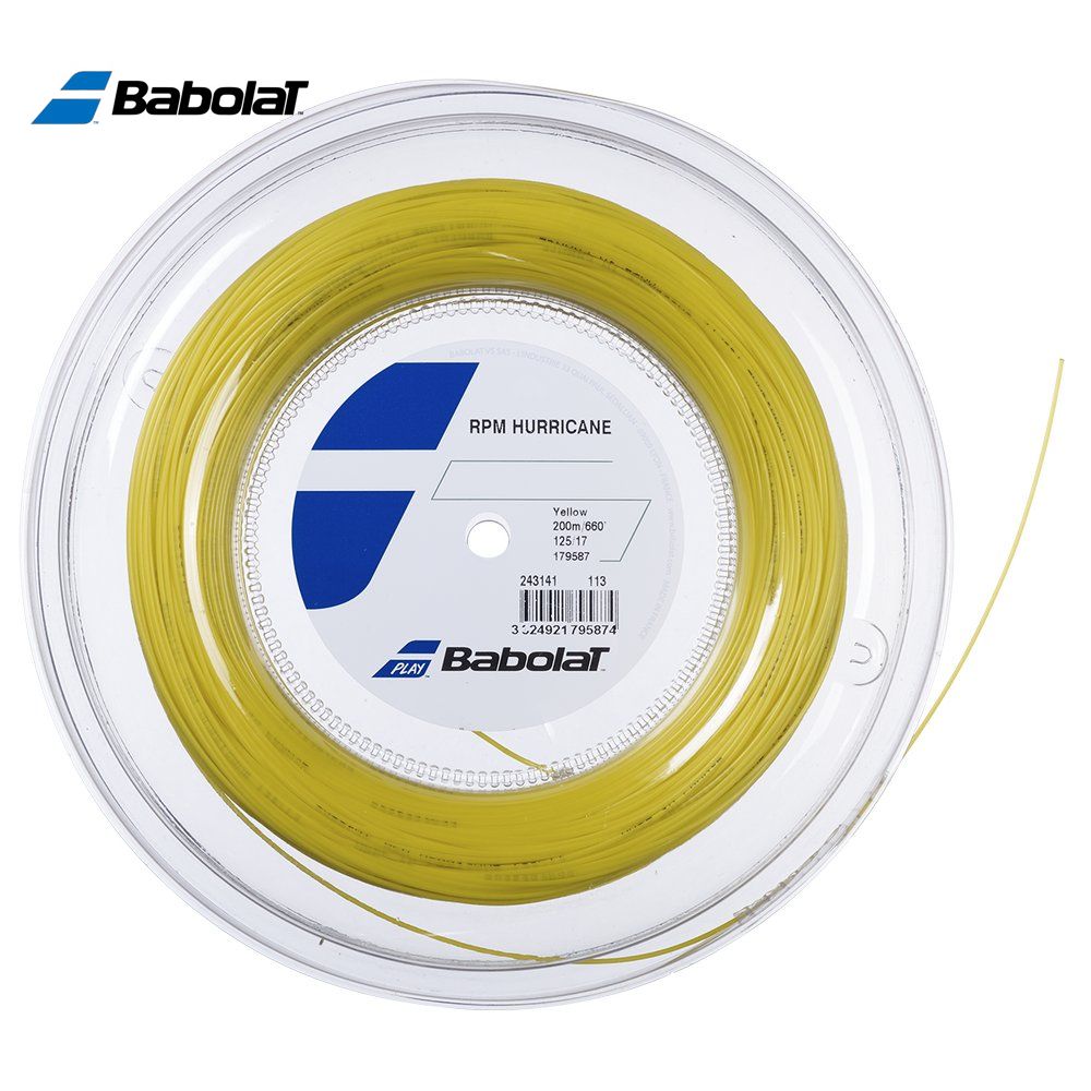 バボラ Babolat テニスガット・ストリング  RPM HURRICANE RPMハリケーン 200mロール 243141