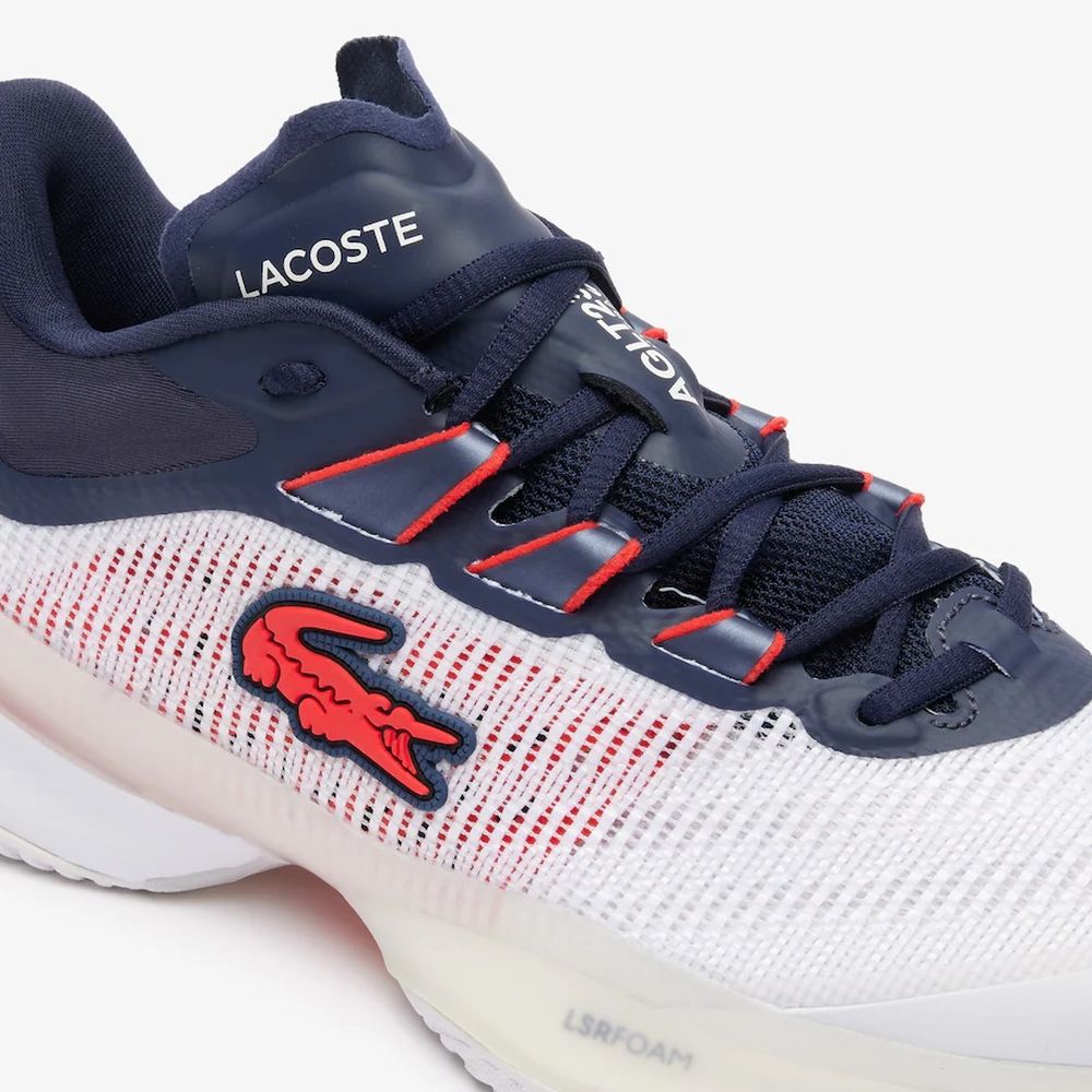 LACOSTE テニスシューズ ホワイト/レッド／ブルー LACOSTE ラコステ メンズ AG-LT23 ULTRA 124 1 SMA ホワイト