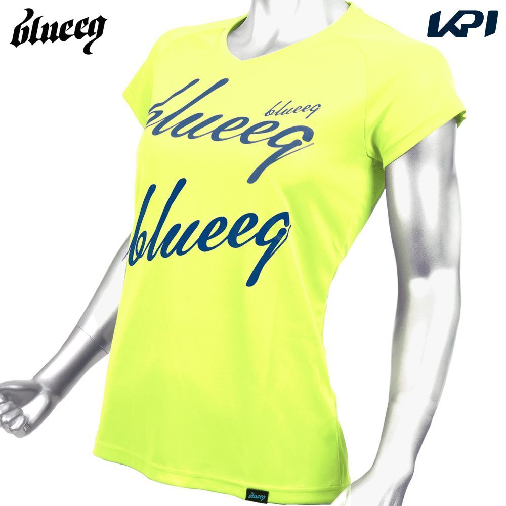 『即日出荷』blueeq ブルイク テニスウェア レディース V-NECK SCRIPT TEE　VネックスクリプトTシャツ BQAS-00033 2023SS