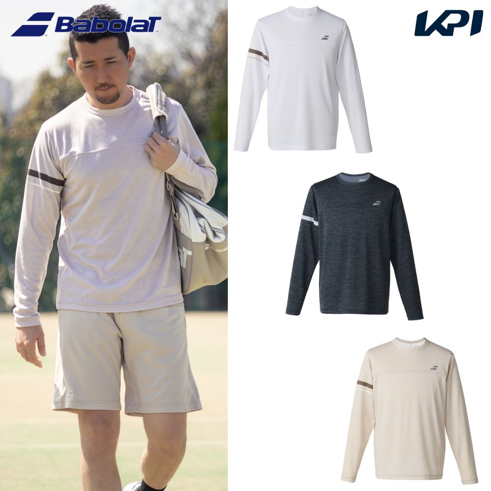 バボラ Babolat テニスウェア ユニセックス   PLAY LONG SLEEVE SHIRT ロングスリーブシャツ BUP6553 2026FW 7月下旬発売予定※予約
