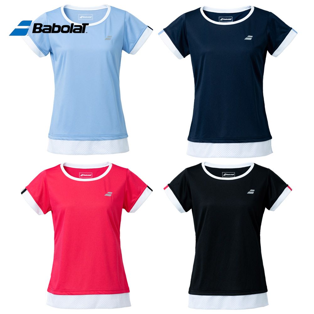バボラ Babolat テニスウェア レディース CLUB SHORT SLEEVE SHIRT ショートスリーブシャツ BWG1330C 2021SS『即日出荷』｜kpi24