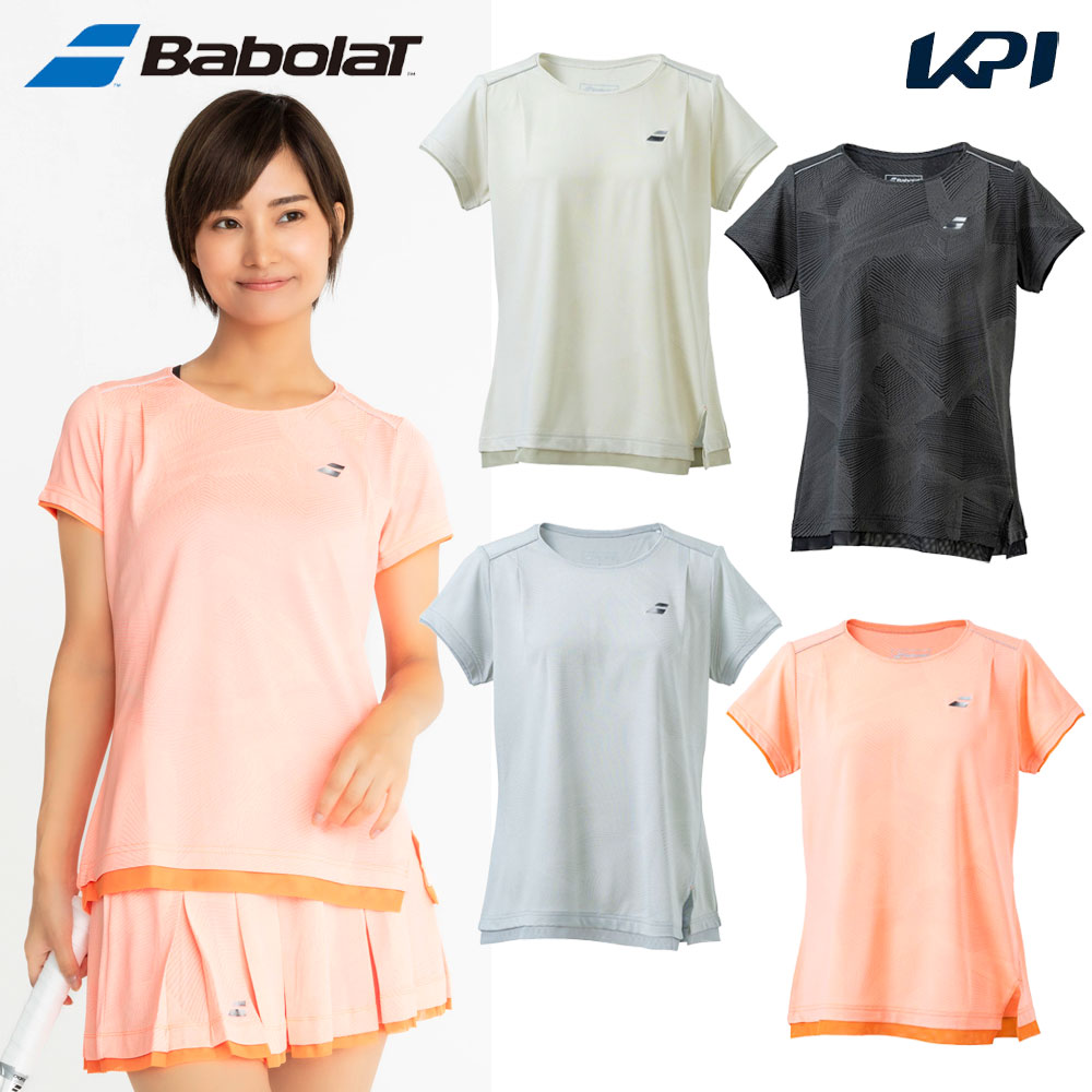 バボラ Babolat テニスウェア レディース   VS SHORT SLEEVE SHIRT 半袖Tシャツ BWG4321 2024SS｜kpi24