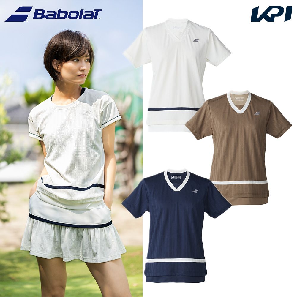 バボラ Babolat テニスウェア レディース PLAY SHORT SLEEVE SHIRT  ショートスリーブシャツ ゲームシャツ BWG6326 2026SS