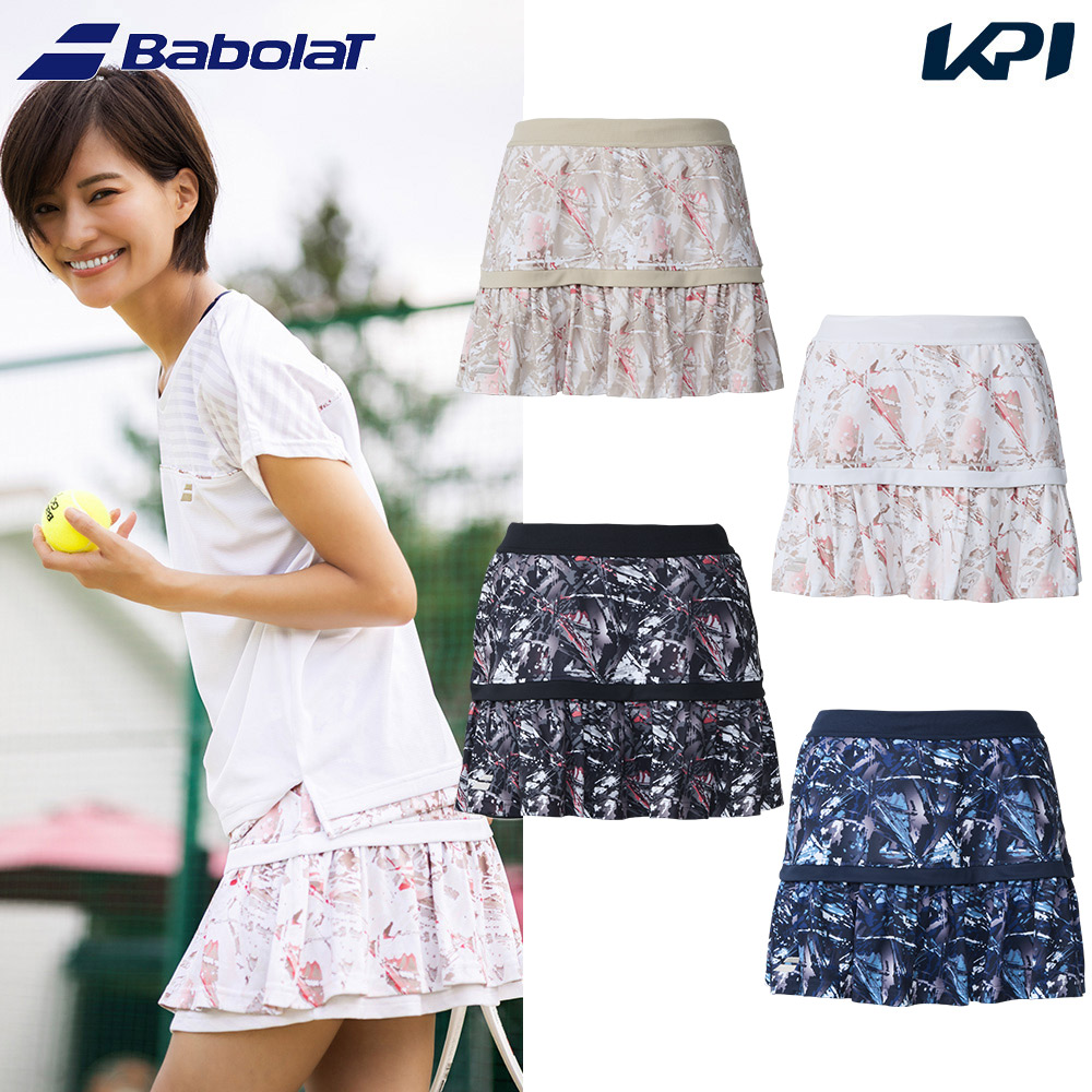 「上下セット」バボラ Babolat テニスウェア レディース ショートスリーブシャツ ルーズフィット ゲームシャツ×スコート BWG6331C-BWG6431C 2026SS_22