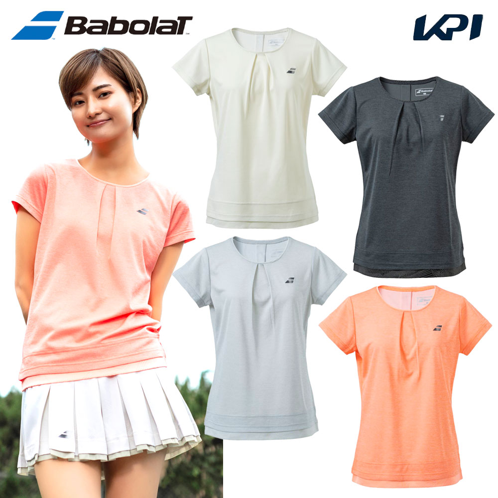 バボラ Babolat テニスウェア レディース   VS SHORT SLEEVE SHIRT 半袖Tシャツ BWP4521 2024SS