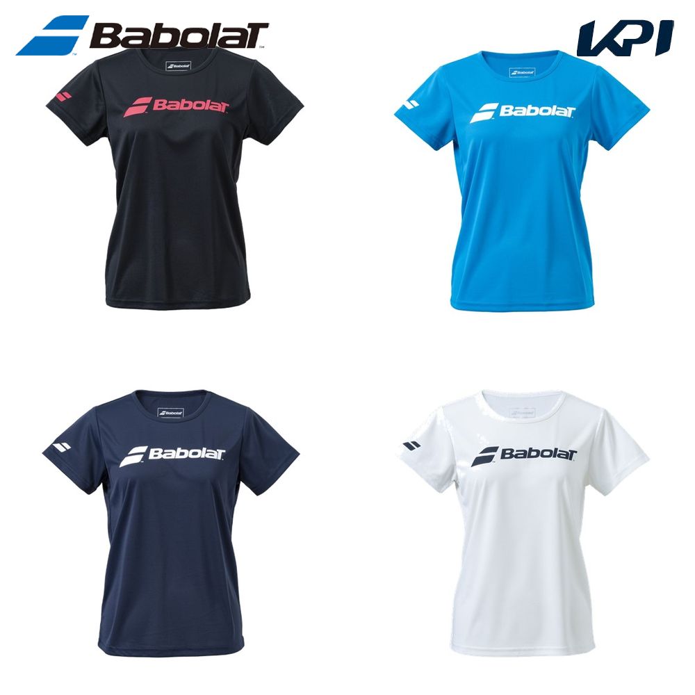 バボラ Babolat テニスウェア レディース   CLUB SHORT SLEEVE SHIRT ショートスリーブ 半袖Tシャツ BWP4530C 2024SS