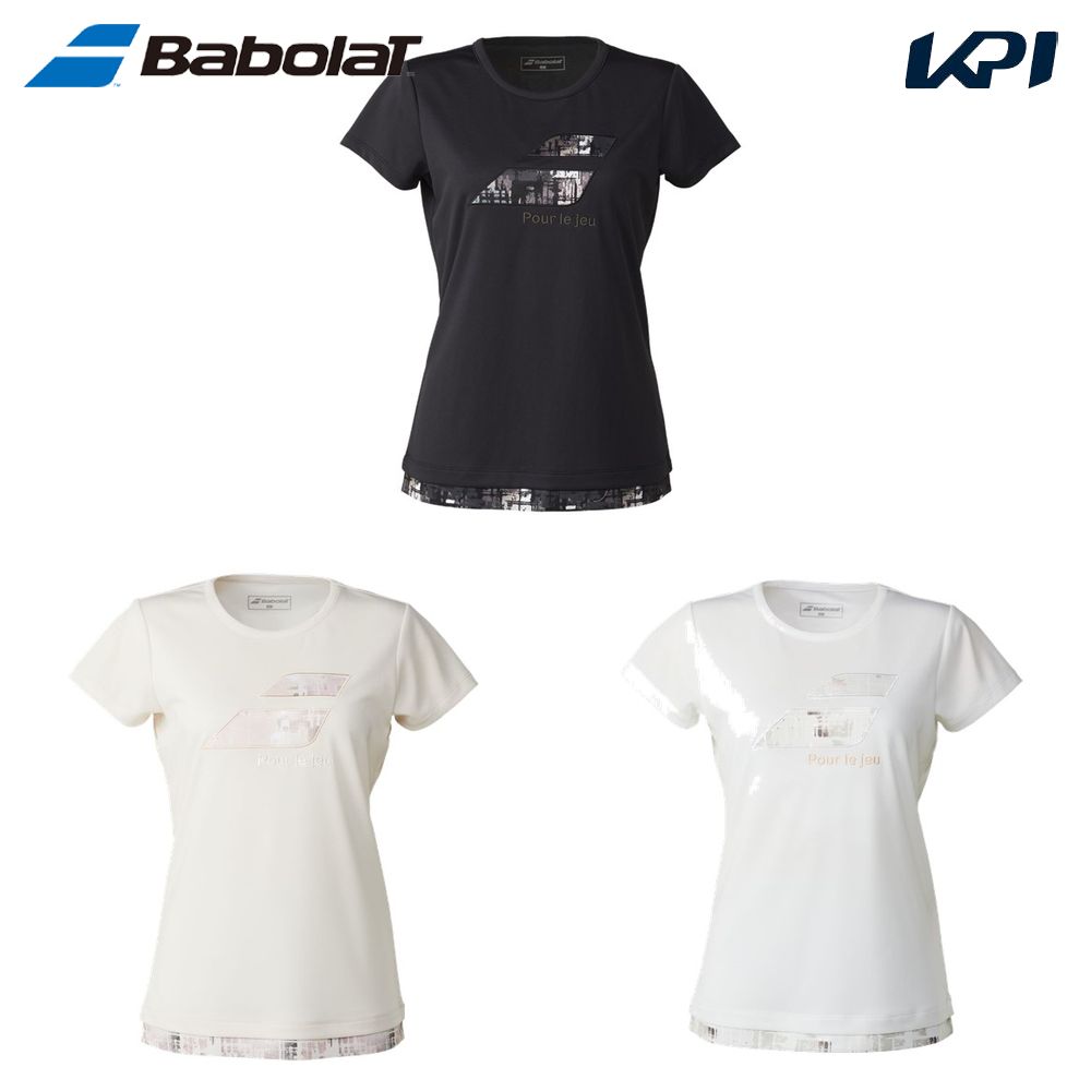 バボラ Babolat テニスウェア レディース   PURE SHORT SLEEVE SHIRT BWP5524 2025SS