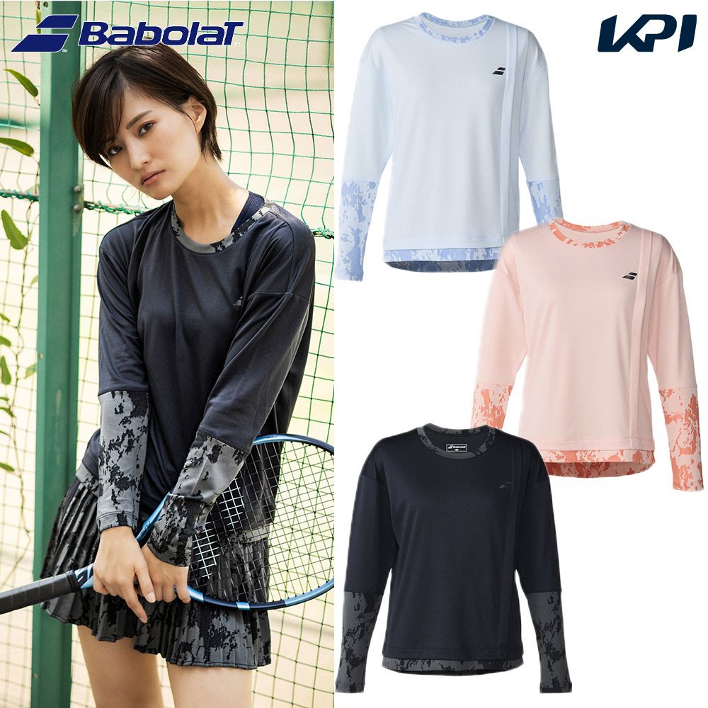 �o�{�� Babolat �e�j�X�E�F�A ���f�B�[�X PLAY LONG SLEEVE SHIRT LOOSE FIT  �����O�X���[�u�V���c ���[�Y�t�B�b�g BWP6520 2026SS