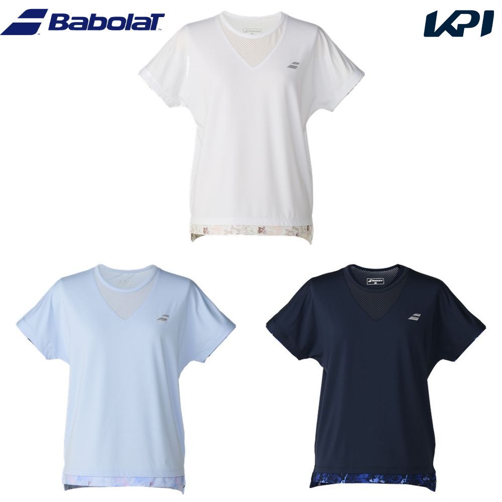 バボラ Babolat テニスウェア レディース   PLAY SHORT SLEEVE SHIRT ショートスリーブシャツ BWP6574 2026FW