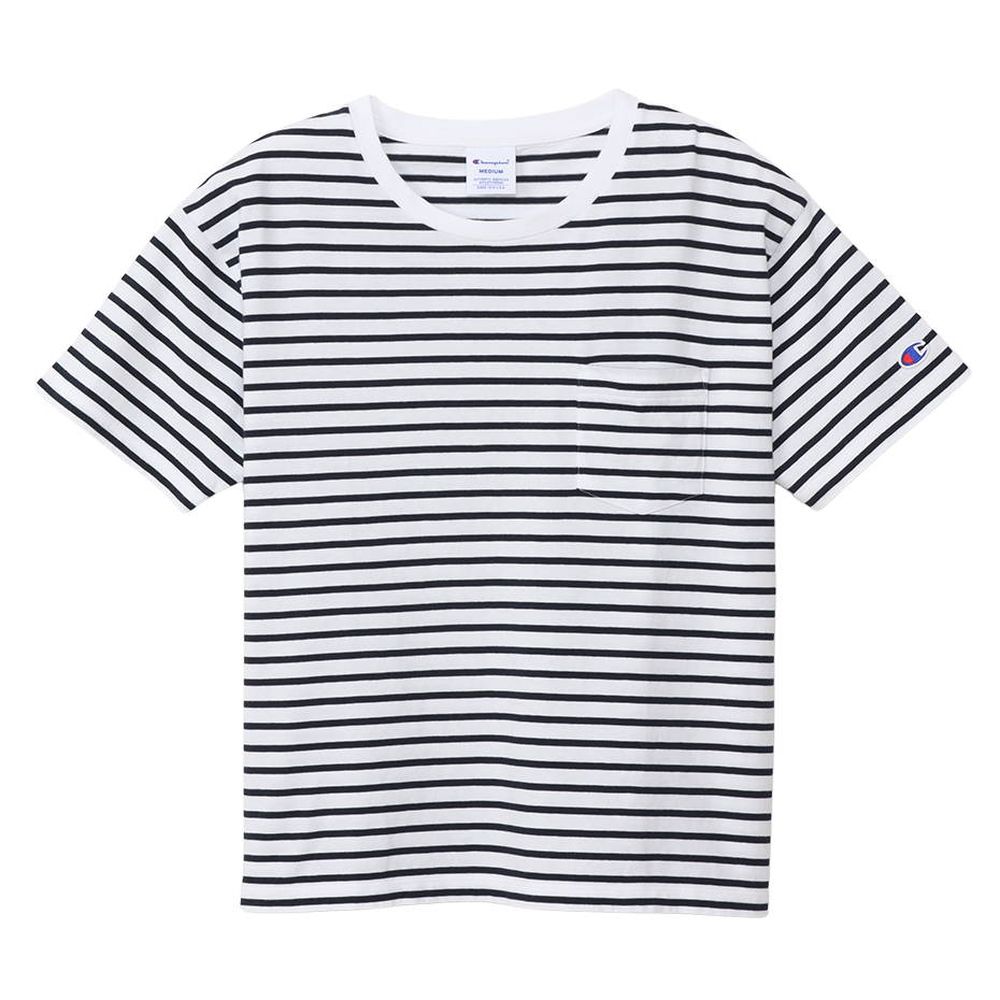 Hanes カジュアルウェア レディース BORDER POCKET T- CW-X343 2023SS |  | 01