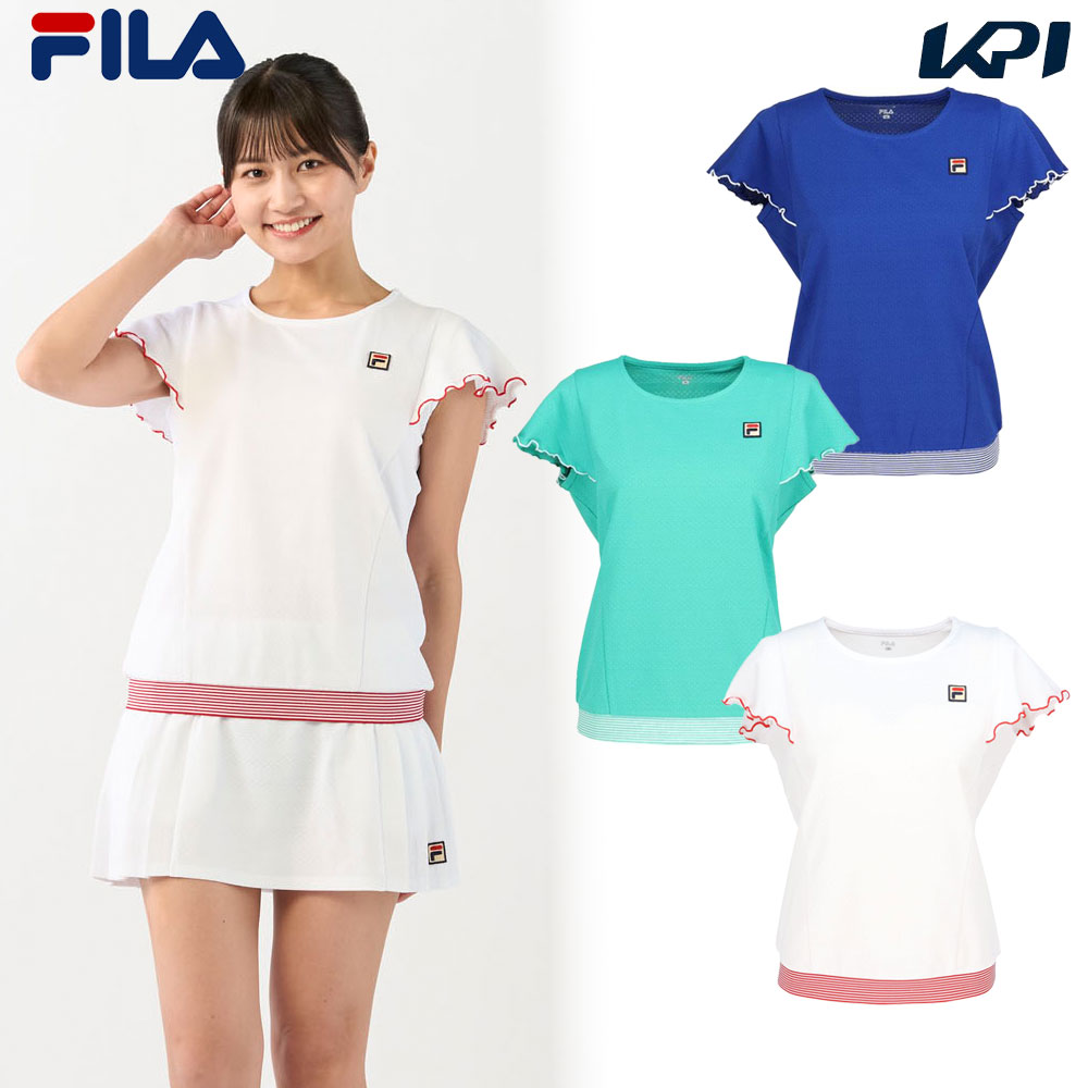 FILAフィラ＊星柄 ゲームシャツとプリーツスコートセット FILA（フィラ） 「上下セット」フィラ テニスウェア レディース ゲーム