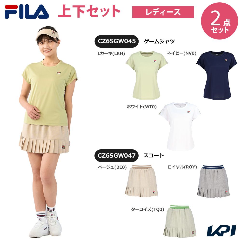 �u�㉺�Z�b�g�v�t�B�� FILA �e�j�X�E�F�A ���f�B�[�X �Q�[���V���c×�X�R�[�g CZ6SGW045-CZ6SGW047 2026SS