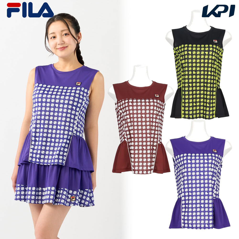 フィラ FILA テニスウェア レディース   ノースリーブゲームシャツ CZ6SGW054 2026SS