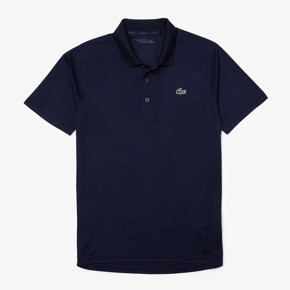 ラコステ★テニス・ゴルフ★ウルトラドライ鹿の子ポロシャツ★ネイビー★ジョコビッチ LACOSTE（ラコステ） テニスウェア メンズ ウルトラドライ鹿の子地