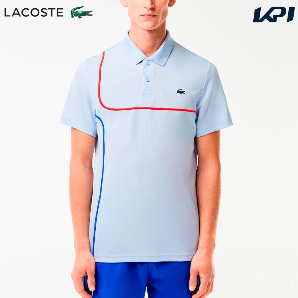 ラコステ LACOSTE テニスウェア メンズ   アシンメトリーウルトラドライポロシャツ DH7362-99-IR6 2024SS 『即日出荷』