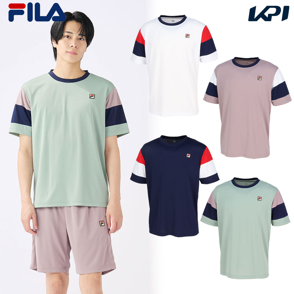 フィラ FILA テニスウェア メンズ   ゲームシャツ EM0075 2025SS｜KPI24