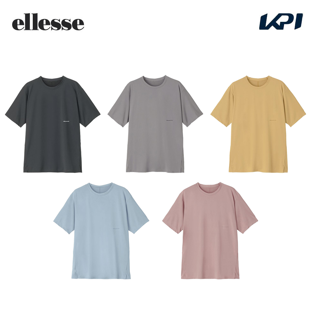 エレッセ Ellesse テニスウェア メンズ カラープロテクションショートスリーブシャツ 半袖Tシャツ EM024155 2024SS｜kpi24